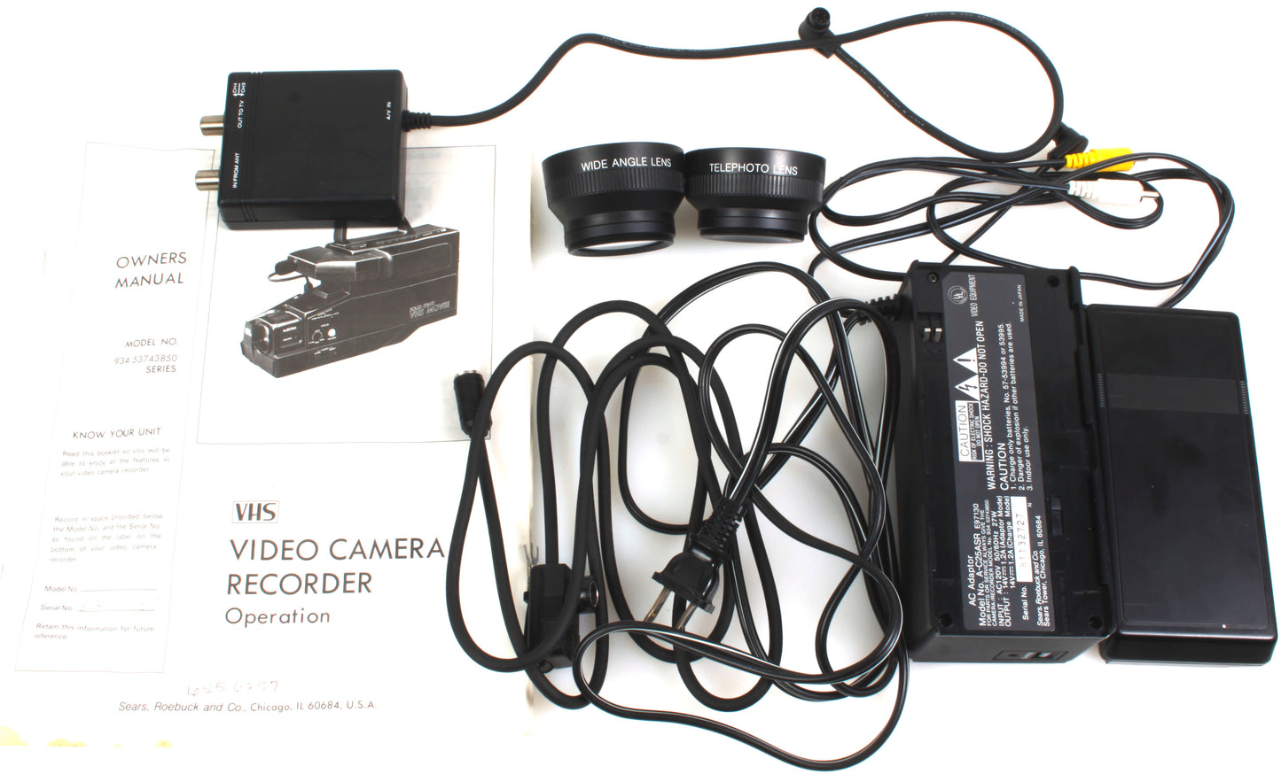 VHS Camera w/ Accs For Parts/ Display