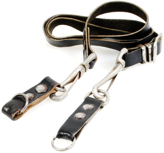 Vintage Camera Strap w/ Strap Protectors Black Leather
