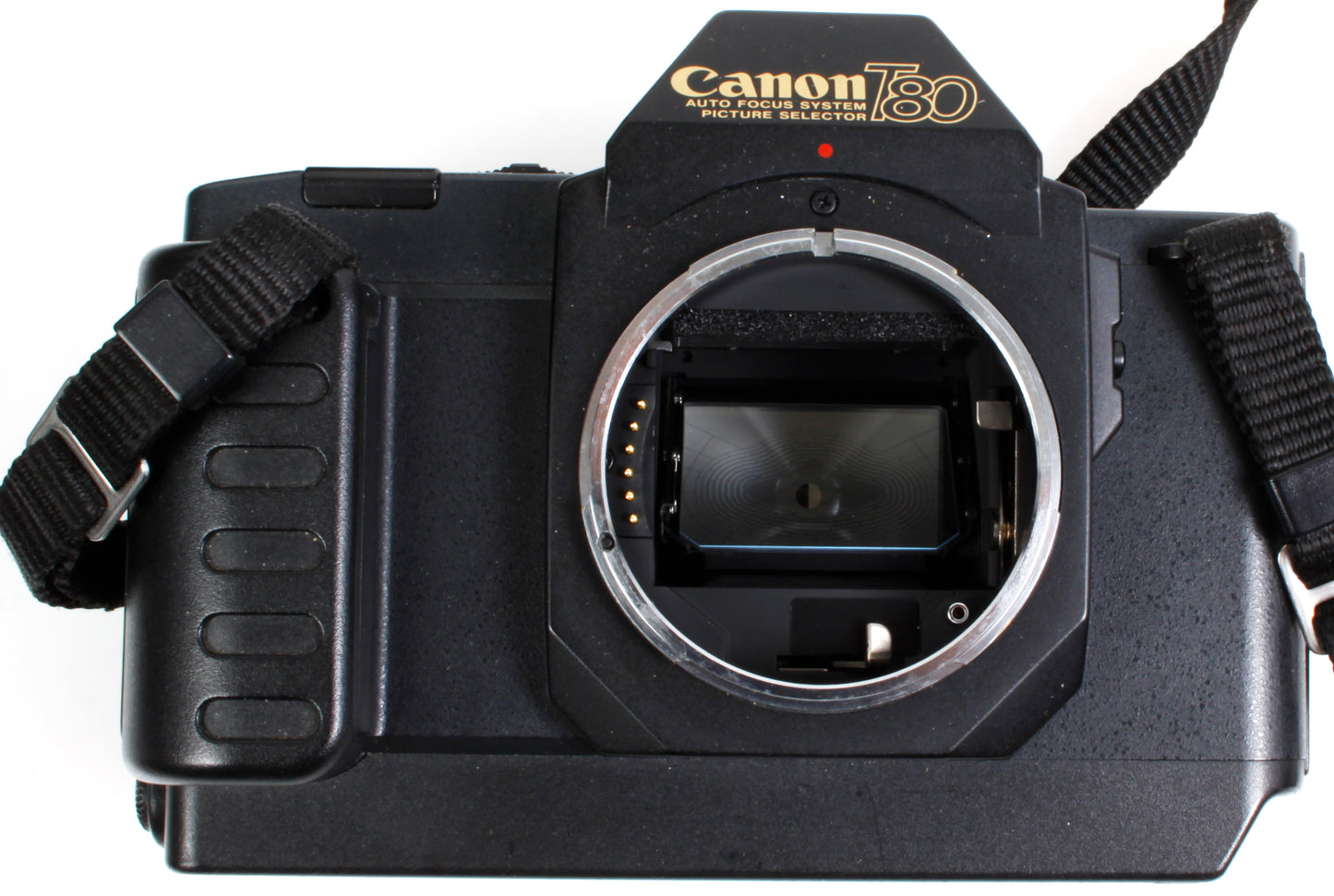 Canon T80 35mm SLR AF Film Camera w/ 2 Lenses, Flash, Command Back
