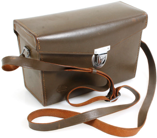 Leica Camera Case Hard Leather Olive Green w/ Strap