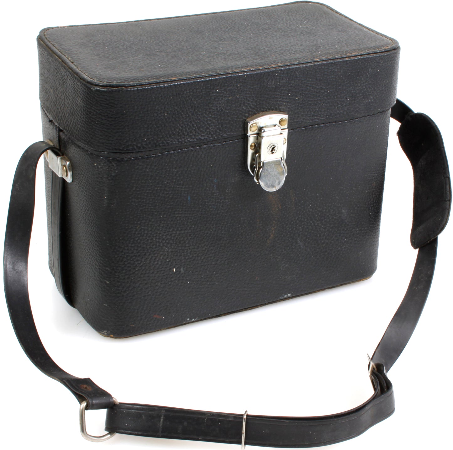 Vintage Camera Case Hard Black Leather