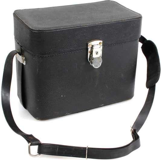 Vintage Camera Case Hard Black Leather