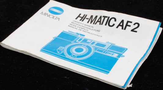 Minolta Hi-Matic AF 2 Manual