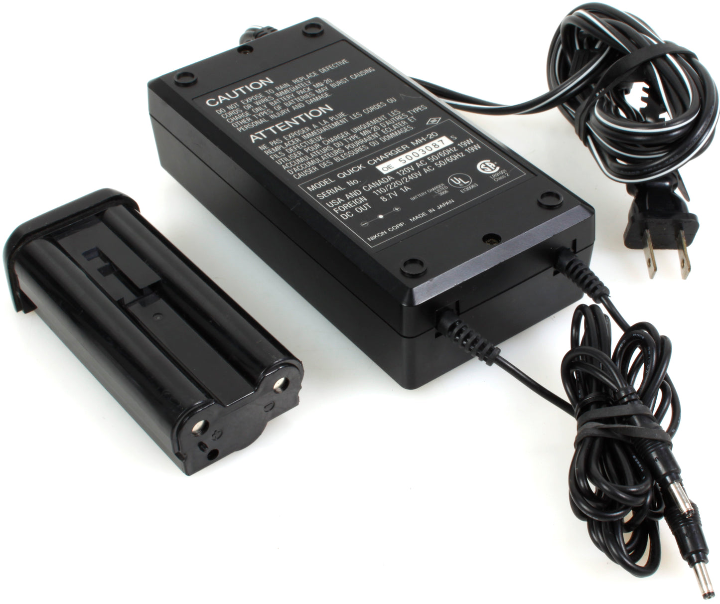 Nikon MN-20 Nicad Rechargeable Battery & Charger for F4 35mm VTG Camera