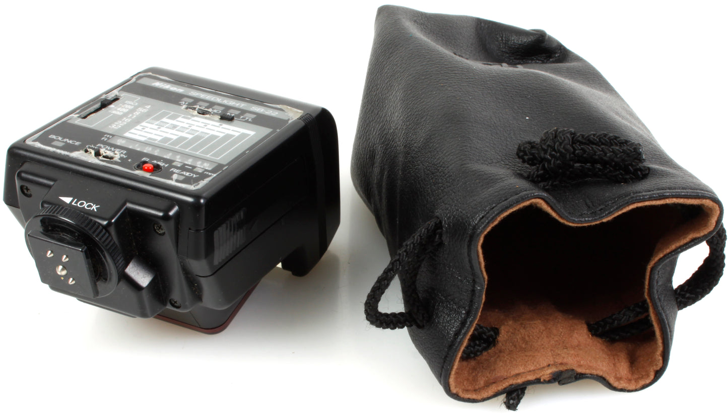 Nikon SB-22 Flash for Film Cameras w/ Case and Manual