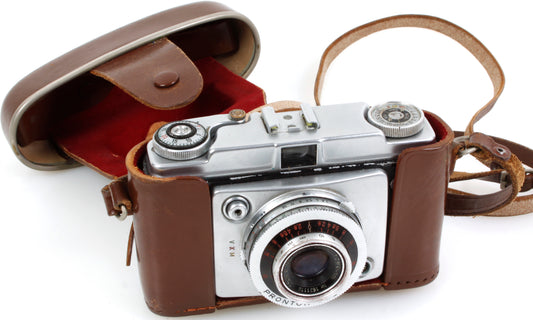 Dacora Dignette Vintage Film Camera w/ Leather Case & Strap Tested