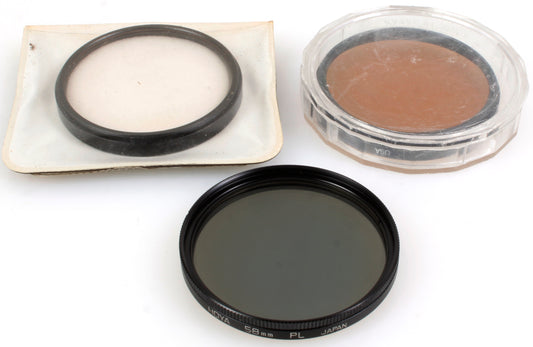 58mm Filter Set of 3 Orange, Polarizer, Canon Sky
