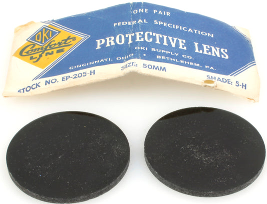 OKI 932-205 Protective Welding Lens Shade 5-H Size 50mm 1 Pair
