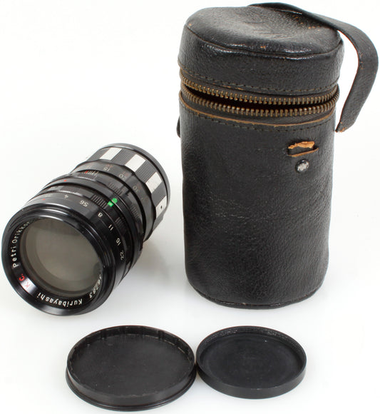 Petri Orikkor 135mm f3.5 Lens w/ Case and Caps