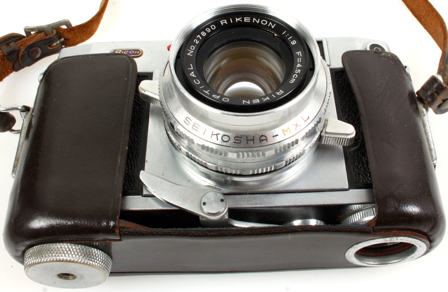 Ricoh 519 4.5cm Rangefinder w/ Leather Case Works