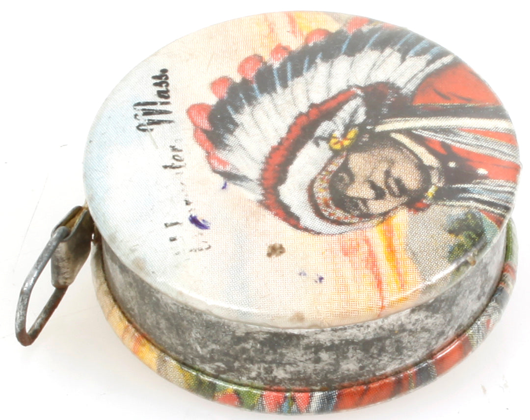 Vintage Native American Worchester, Mass Tape Measure