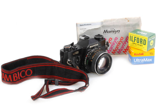 Mamiya NC1000 35mm Film Camera w/ 50mm F/1.7 Lens TESTED w/FILM