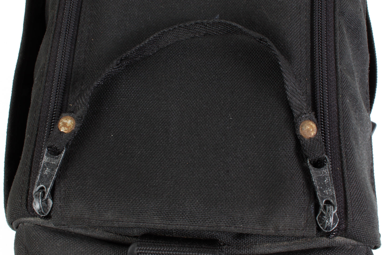 Minolta Maxxum Camera Bag Black w Tan Pinstripe 1980s