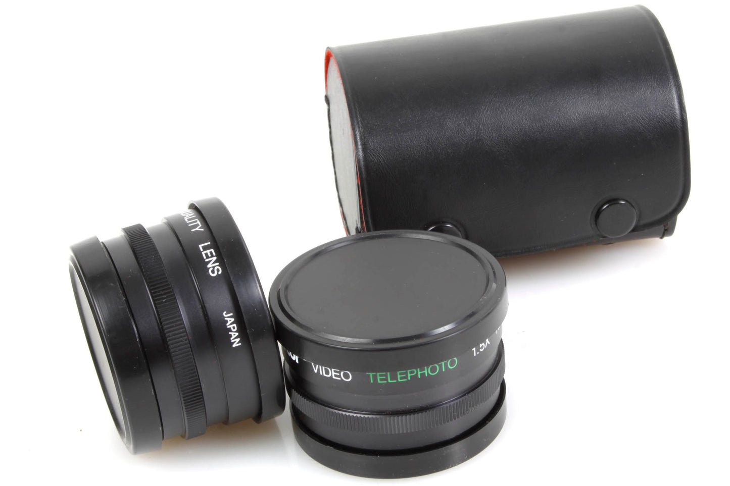 Bescor 52mm Lens Set of 2 Wide Angle and Telephoto w/Case