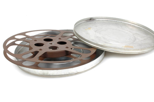 Vintage Movie Reel + Can 10 Inch Wide