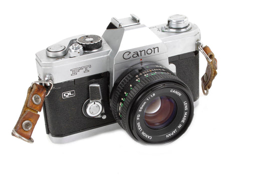 Canon FT Film Camera w/ 50mm Lens and Case WORKS