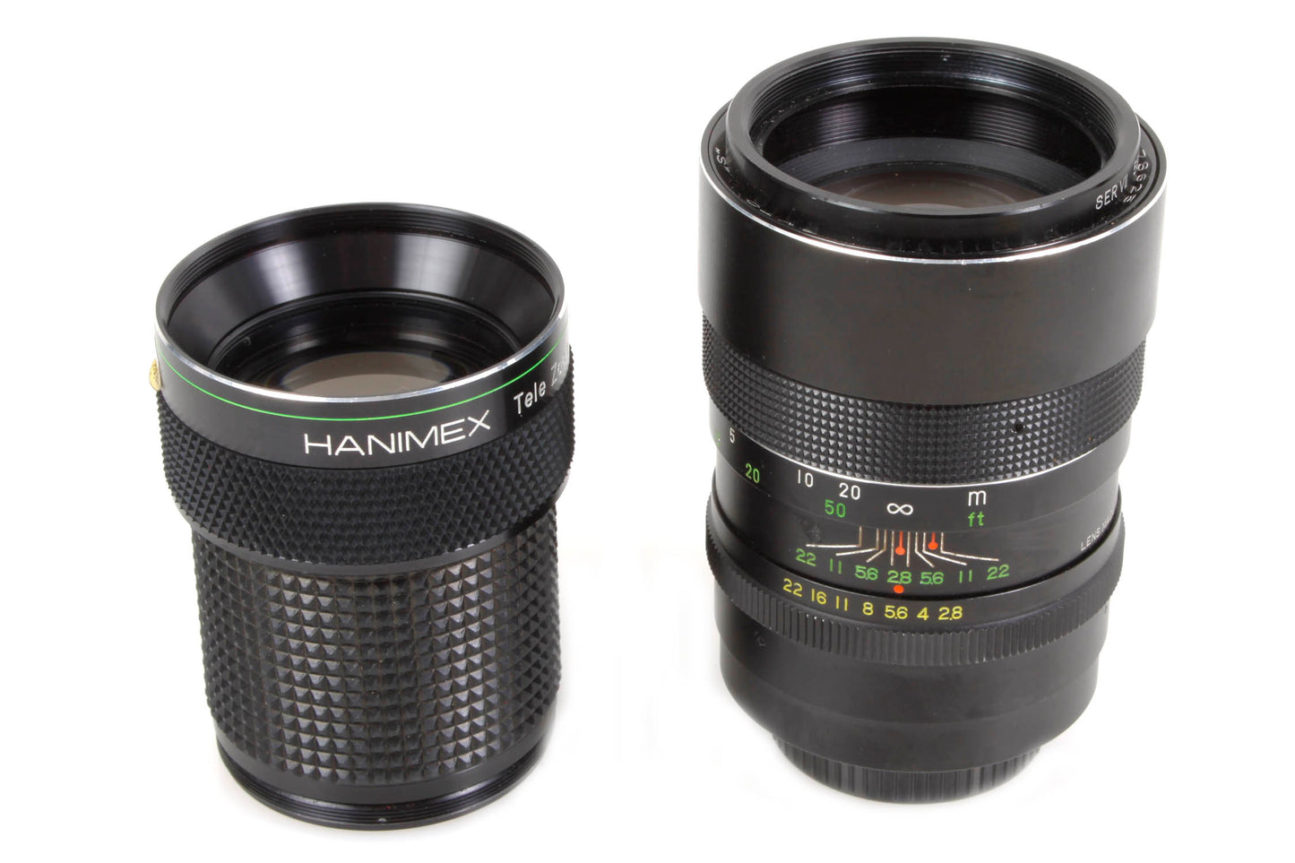 Hanimar M42 Screw Mount 135mm F/2.8 Lens w/ Tele Zoom Attachment