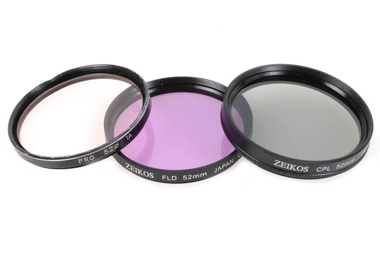 52mm Filter Set (3) Purple, UV, CPL