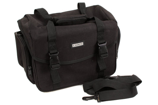 Vintage Black Camera Bag w/ Red Inside & Shoulder Strap