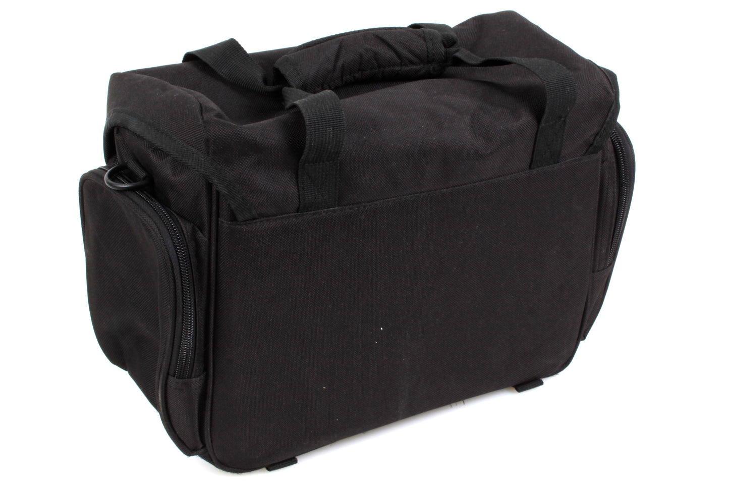Vintage Black Camera Bag w/ Red Inside & Shoulder Strap