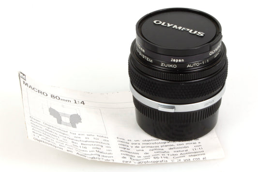 Olympus OM1/2/3/4 80mm 4.0 Macro w 170mm Close Up Lens