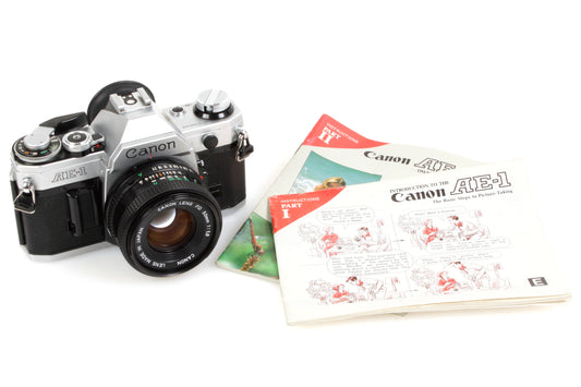 Canon AE-1 w/ 50mm Lens & Manual