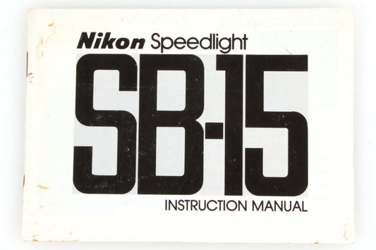 Nikon SB-15 Speedlight Manual