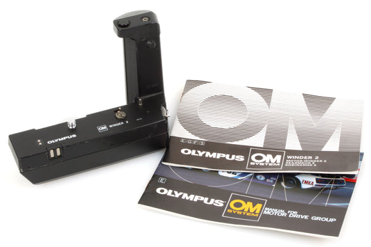 Olympus OM Winder 2 Auto Motor Drive for OM Cameras w/ Manuals
