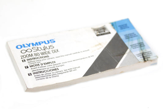 Olympus Stylus Zoom 80 Wide Camera Manual