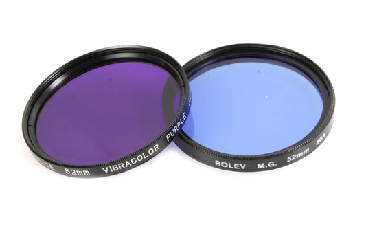 52mm Blue and Purple Filters