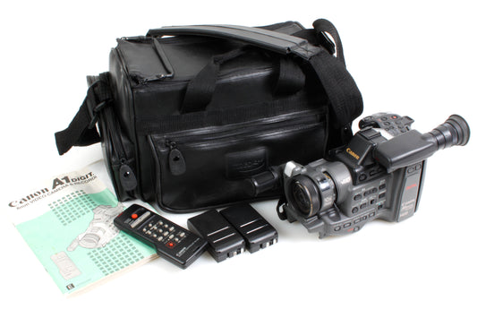 Canon A1 Digital 8mm Video Camera Camcorder Hi8 Canovision PARTS ONLY w Case/Manual/Batteries/Remote