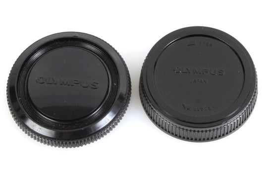 Genuine Olympus Camera Body & Rear Lens Caps - Set of 2