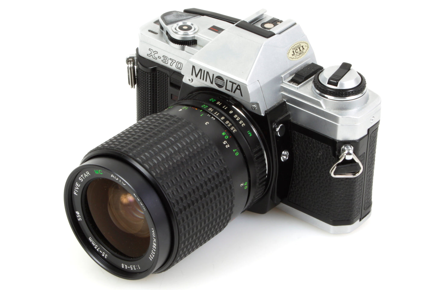 Minolta X-370 Film Camera w/ Wide Angle to Portrait Lens + Film