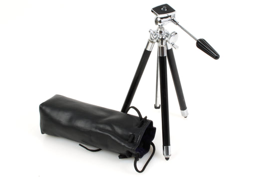 Vintage Travel Tripod w/ Expandable Legs & Case