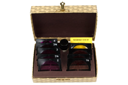 Beseler Darkroom Enlarger Polycontrast Filter Set in Box