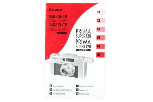 Canon Sure Shot Classic 120 Original Manual 47 Pages