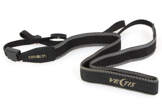Minolta Camera Strap Black/Gray 1990s Original - Fits Any Camera