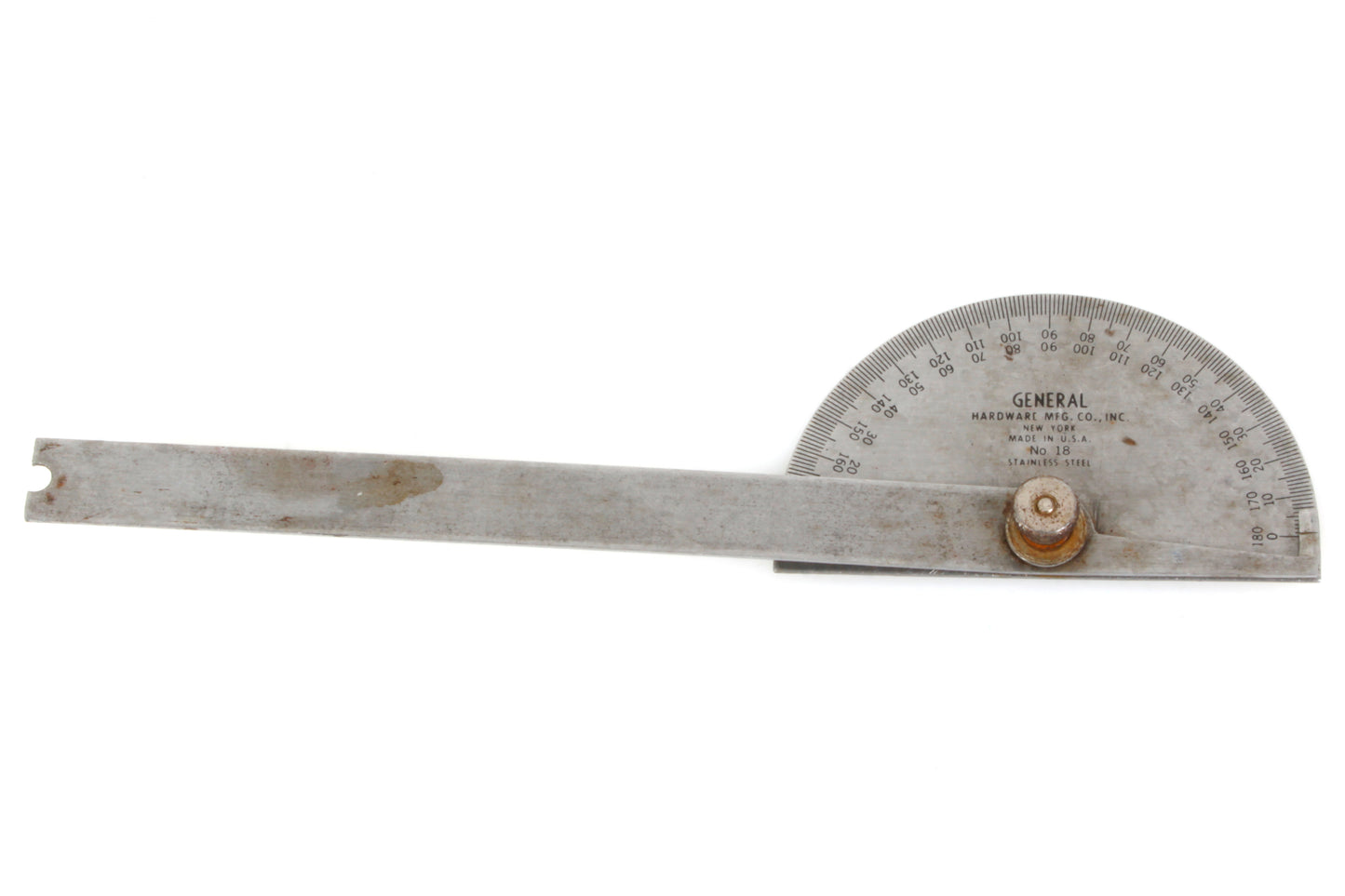 Rare Protractor No 18 General Hardware Mfg. Co. New York USA Made Tool