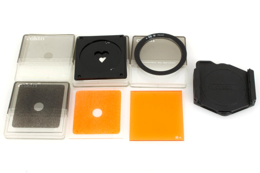 Cokin Camera Filters Set 55mm Star/Heart/Spot Orange/Clear/Black w/ Holder