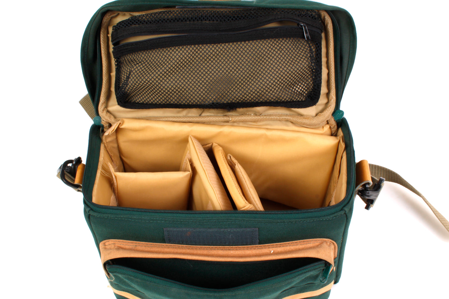 Quantaray Camera Bag w/ 2nd Top Bag & Waist Strap Large Green