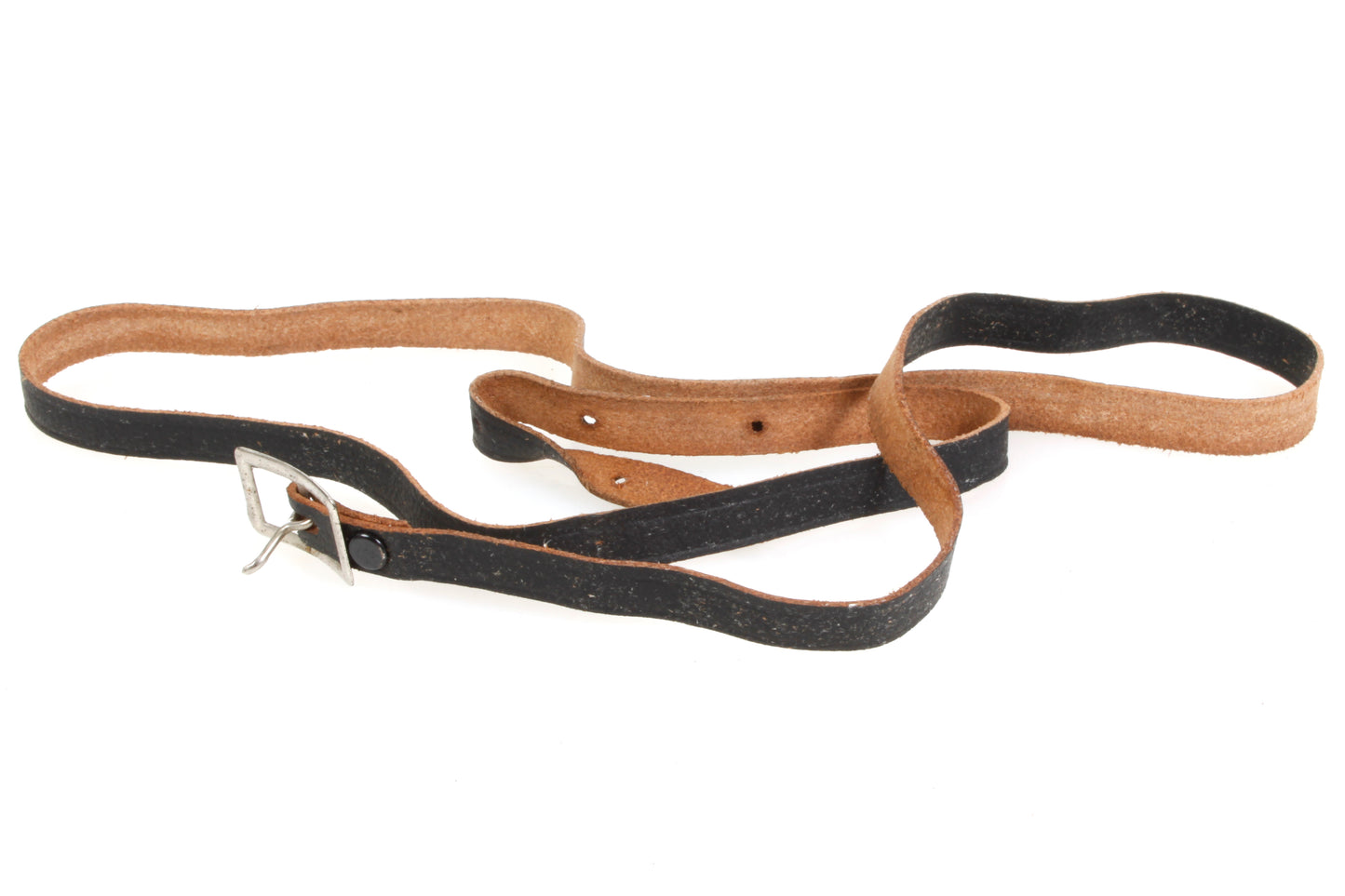 Vintage Camera Strap 1980s Black Leather