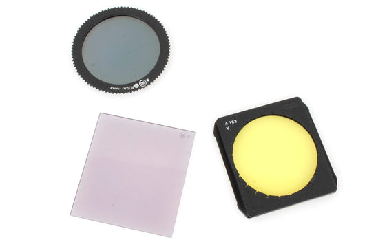 Cokin Filters (3) Pola Yellow, Coef. X 1.5 Blue, and Linear Pola