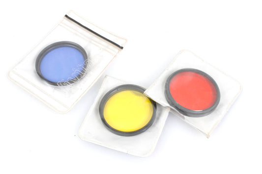 49mm Filters (3) Yellow, Blue, and Red