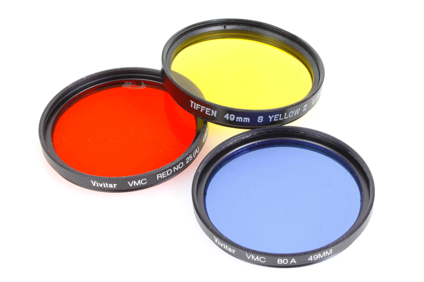 49mm Filters (3) Yellow, Blue, and Red