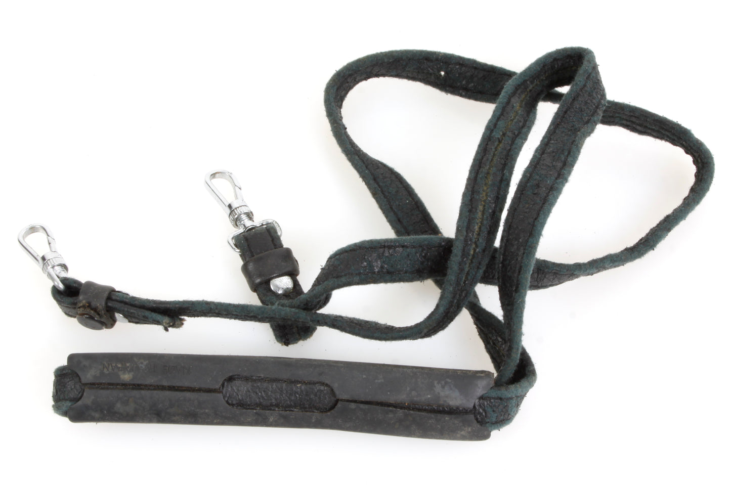 Vintage Camera Strap Black w/ Neck Pad & Safety Clips