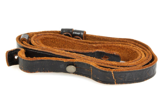Vintage Camera Strap Black Leather