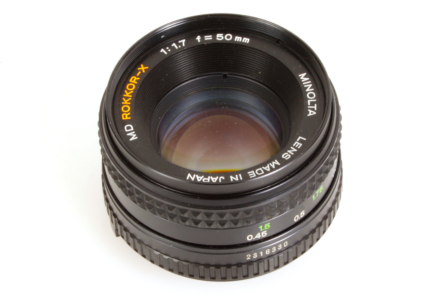 Minolta Rokkor-X MD 50mm 1.7 Prime Lens XGM X370 X570 X700