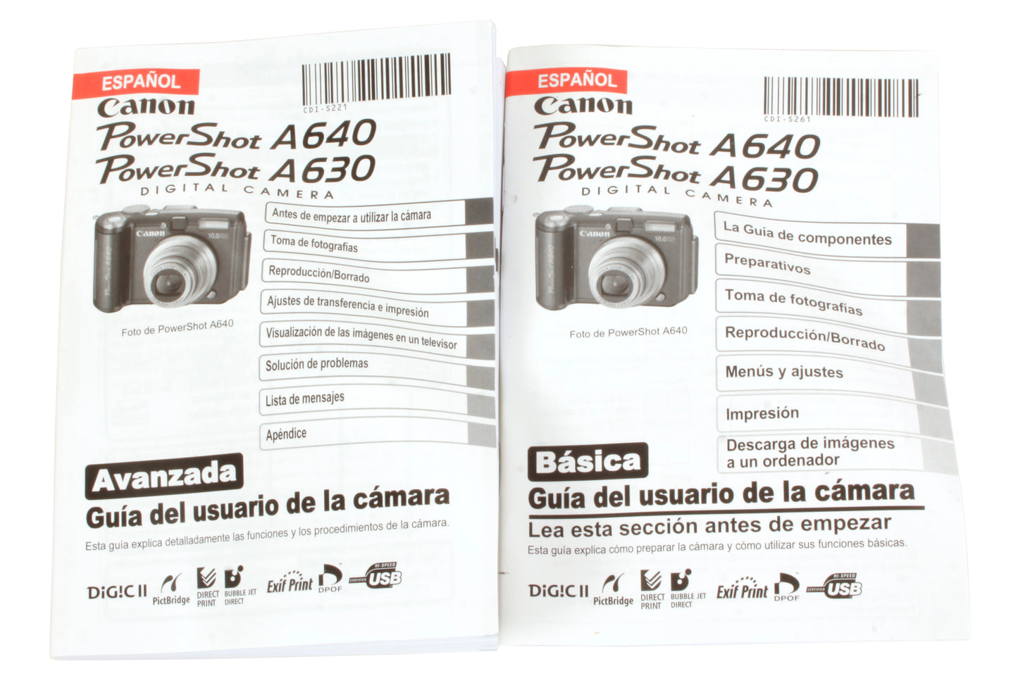 Canon PowerShot A630/A640 Manual Spanish