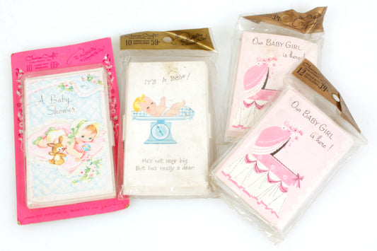 It's A Boy/Girl Baby Shower Lot of Vintage Cards