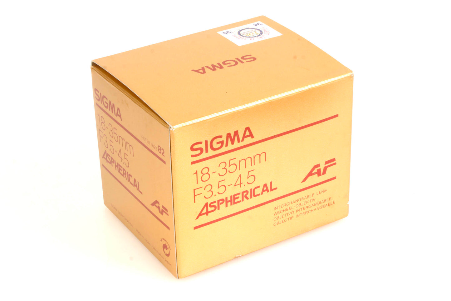 Sigma Aspherical 18-35mm F/3.5-4.5 Lens for Nikon AF